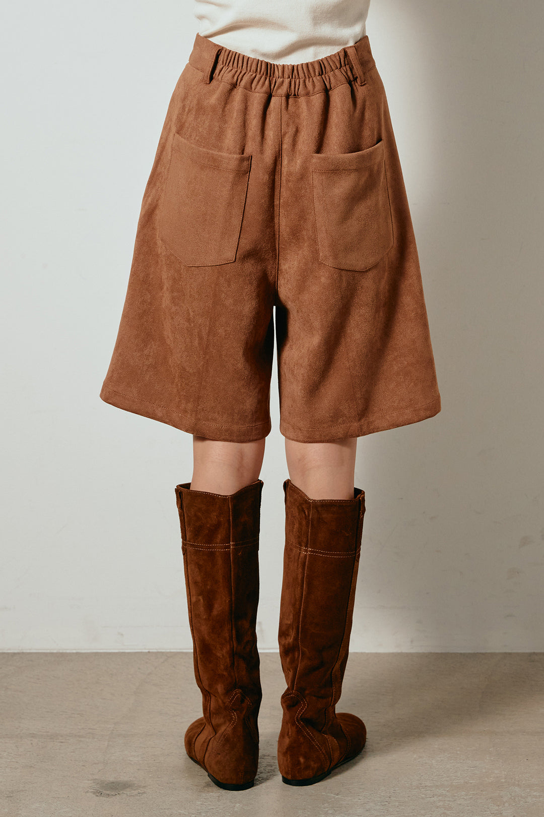 フェイクスウェードハーフパンツ
