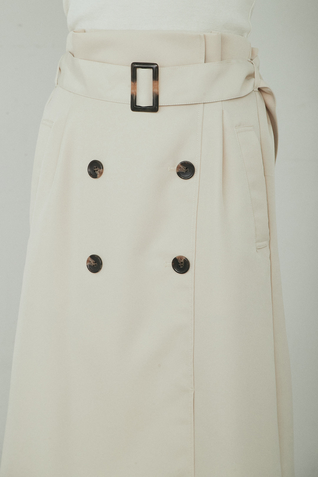 ロング丈トレンチスカート