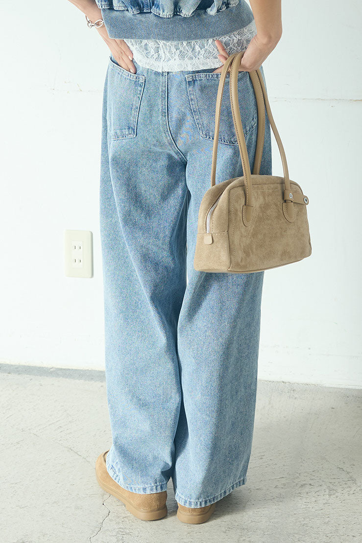 デニムタックカーブパンツ