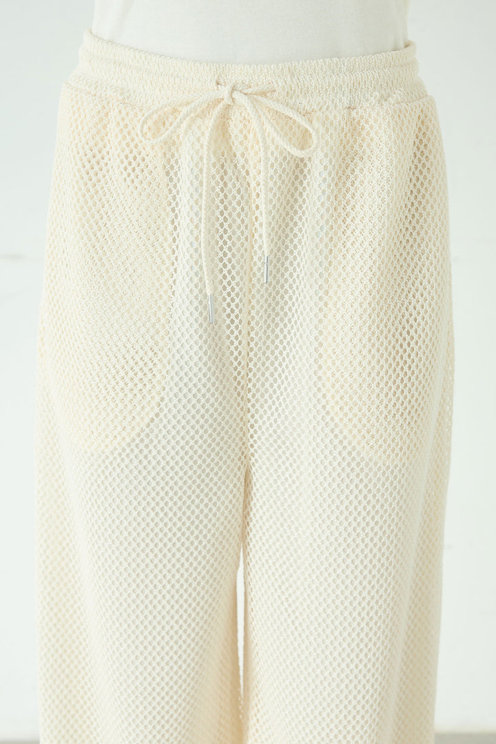 [SET]ビッグカラー2WAYスウェットトップス+メッシュリラックスパンツ(2set)