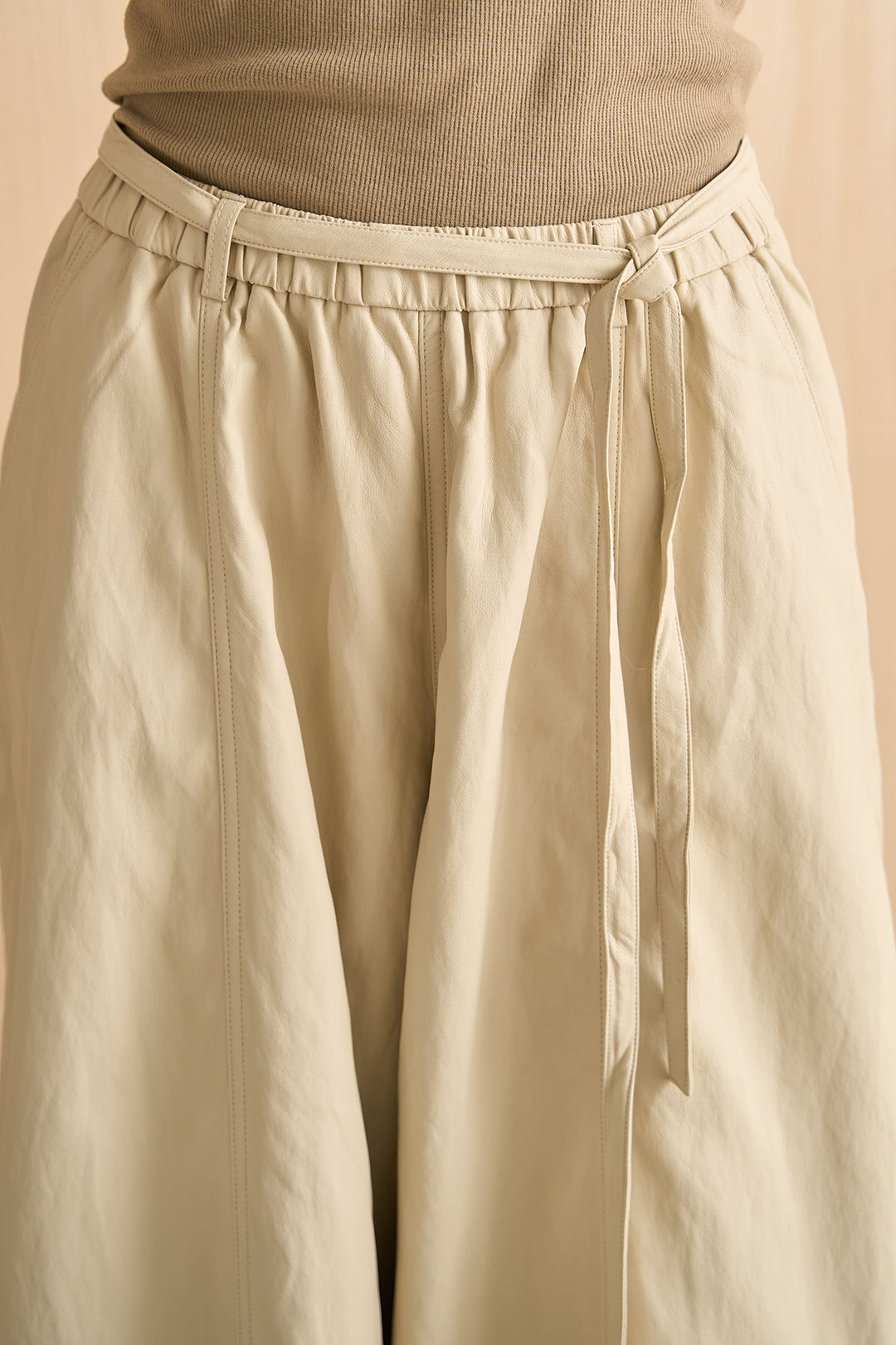 [SET]ファーコンビニットジップブルゾン+フェイクレザーカーブワイドパンツ(2set)