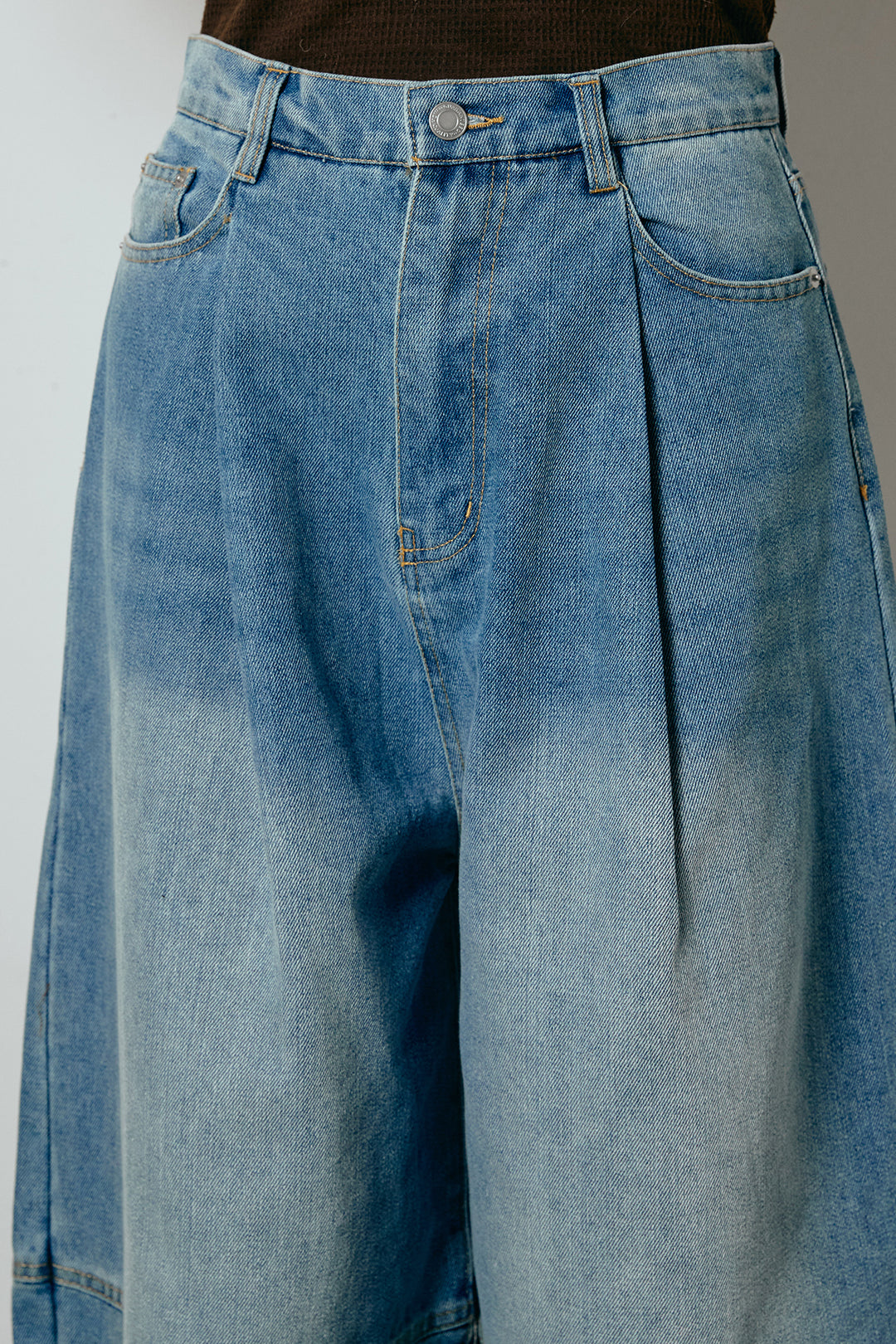 【2月中旬発送】
[SET]テディボアショートジャケット+加工デニムタックコクーンワイドパンツ(2set)