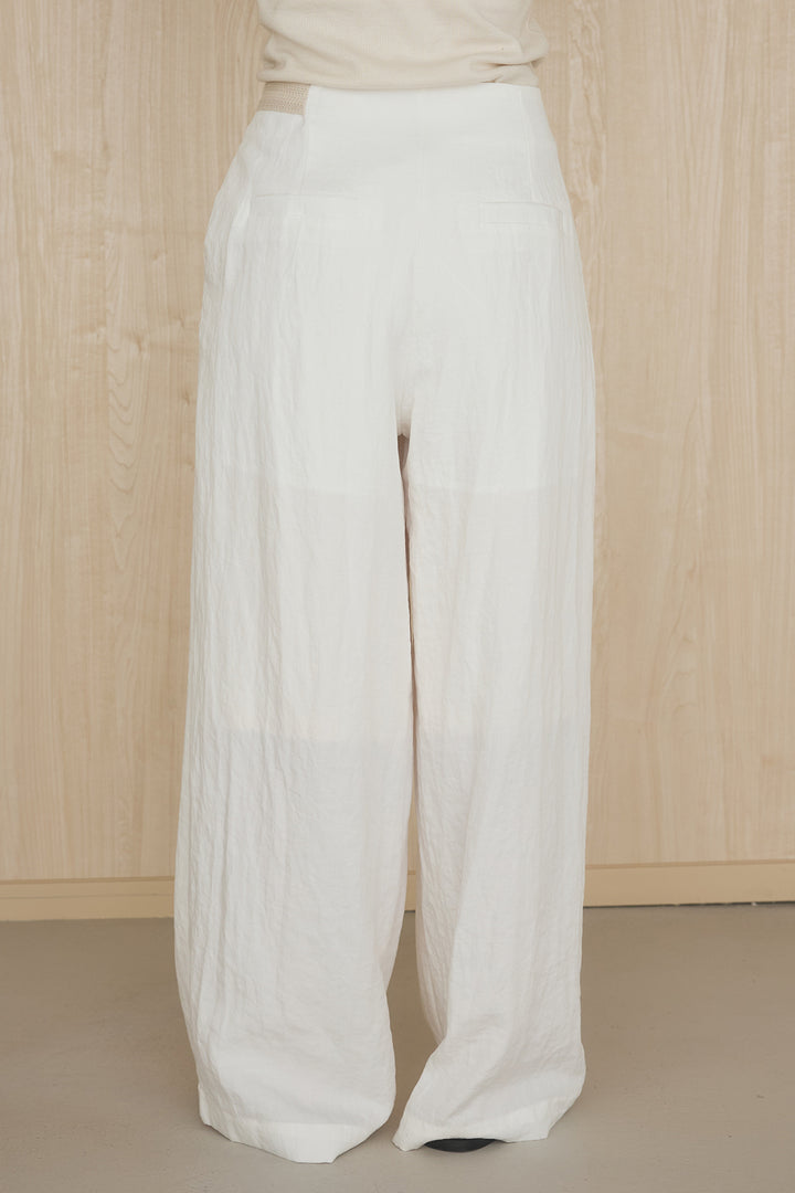 [SET]グラフィックサムデイワイドクロップドT+異素材ベルト付きラップ風ニュアンスワイドパンツ(2set)