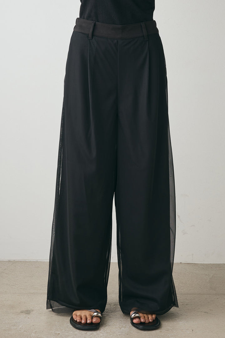ツイル*レイヤードチュールパンツ