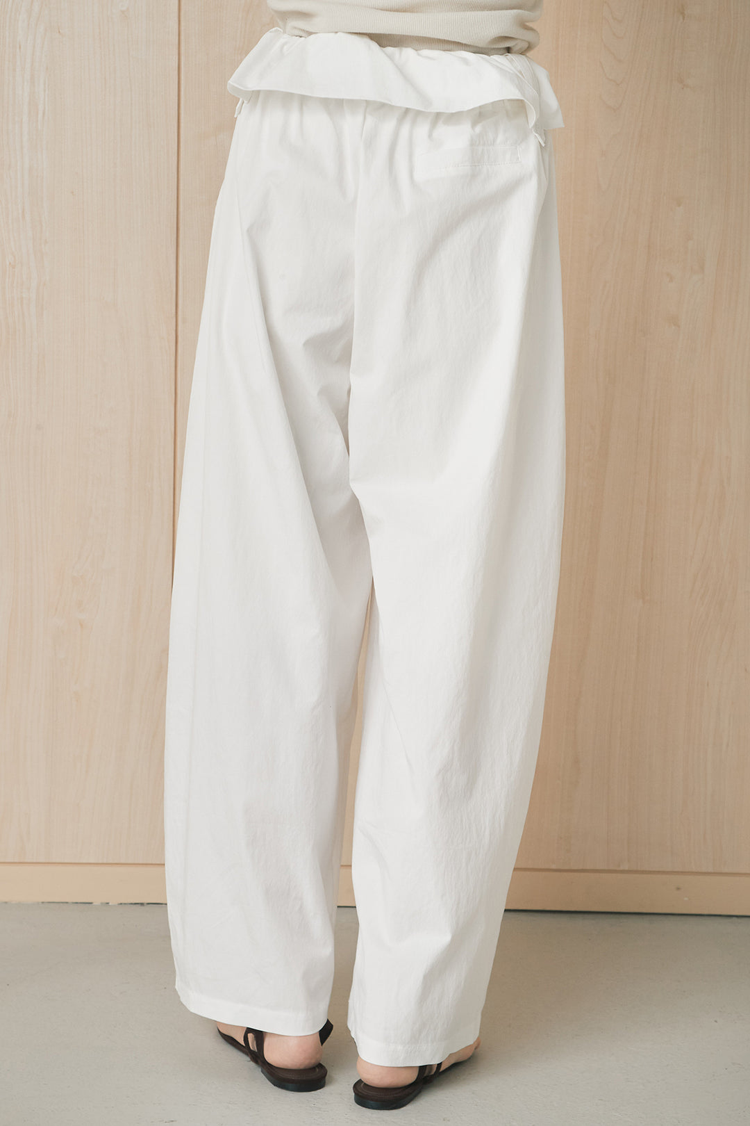 ターンウエストドロストパラシュートパンツ
