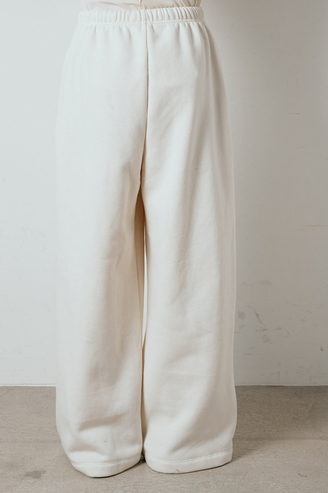 [SET]裏地ボアタータンチェック柄ミディアムコート+裏起毛スウェットワイドパンツ(2set)