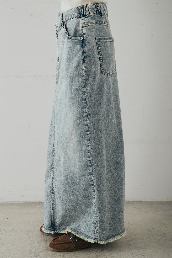 ウエストクロスデニムタイトスカート