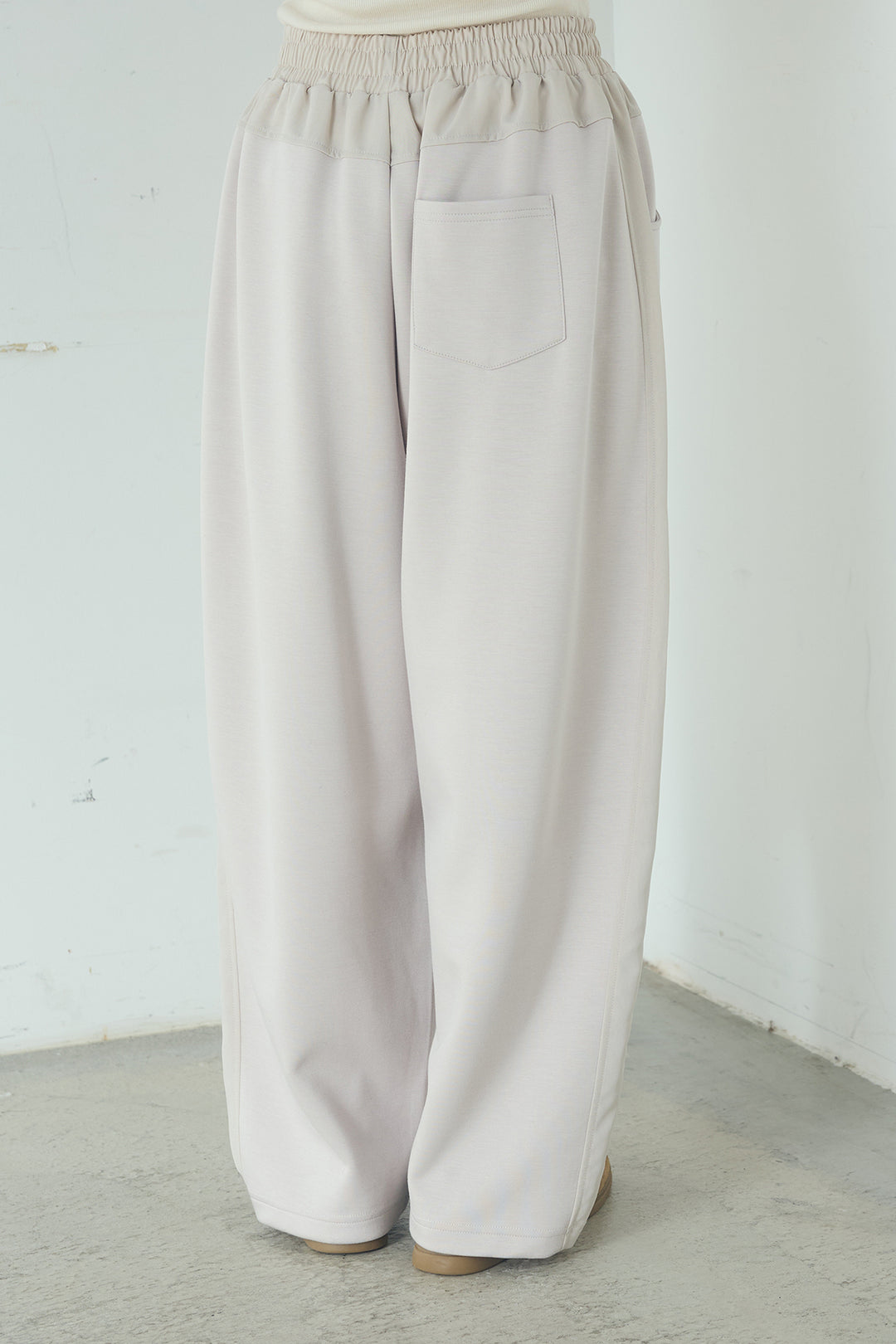 [SET]サテンライトブルゾン+異素材切り替えスウェットパンツ(2set)