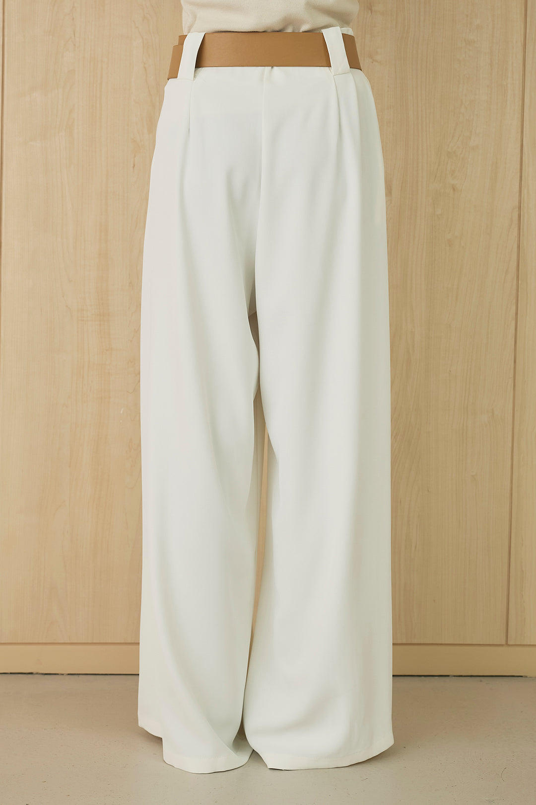 [SET]クレープデシンバルーンベスト+ドレープベルトループワイドパンツ(2set)
