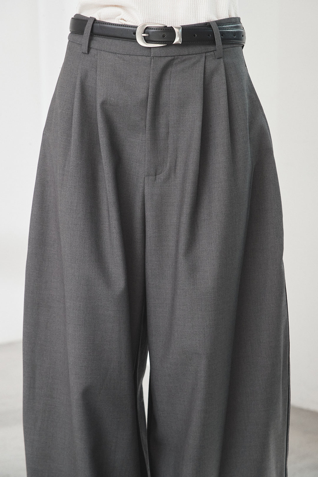 異素材ドッキングワイドパンツ