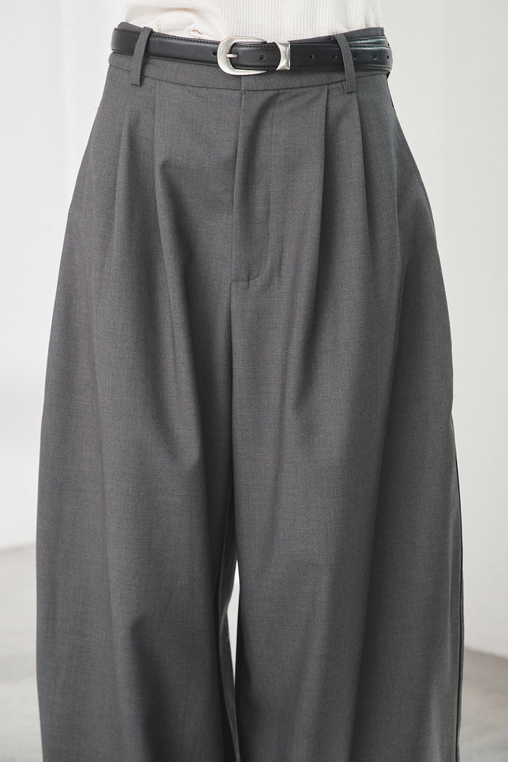 異素材ドッキングワイドパンツ