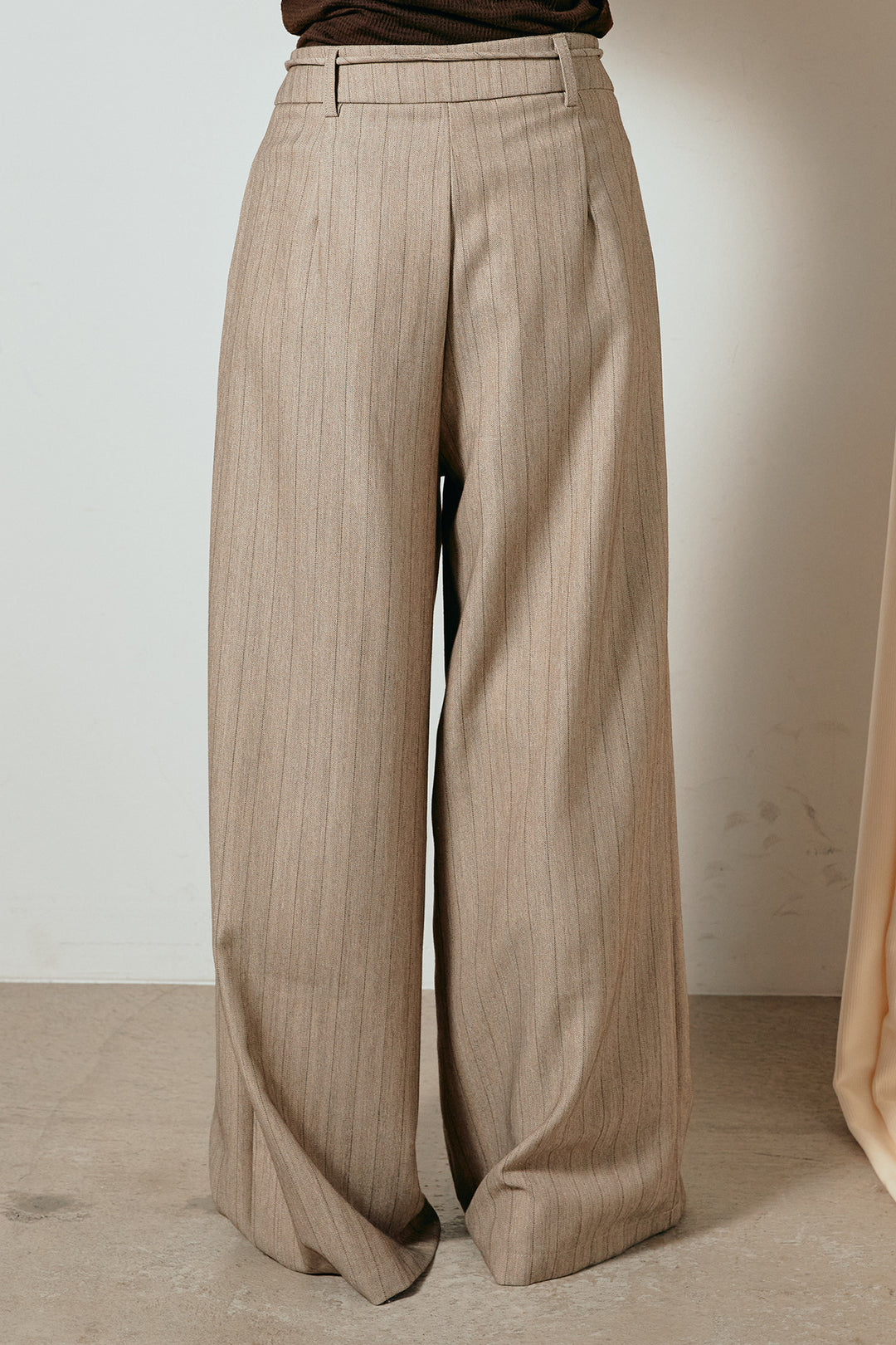 ストライプヘリンボーンパンツ