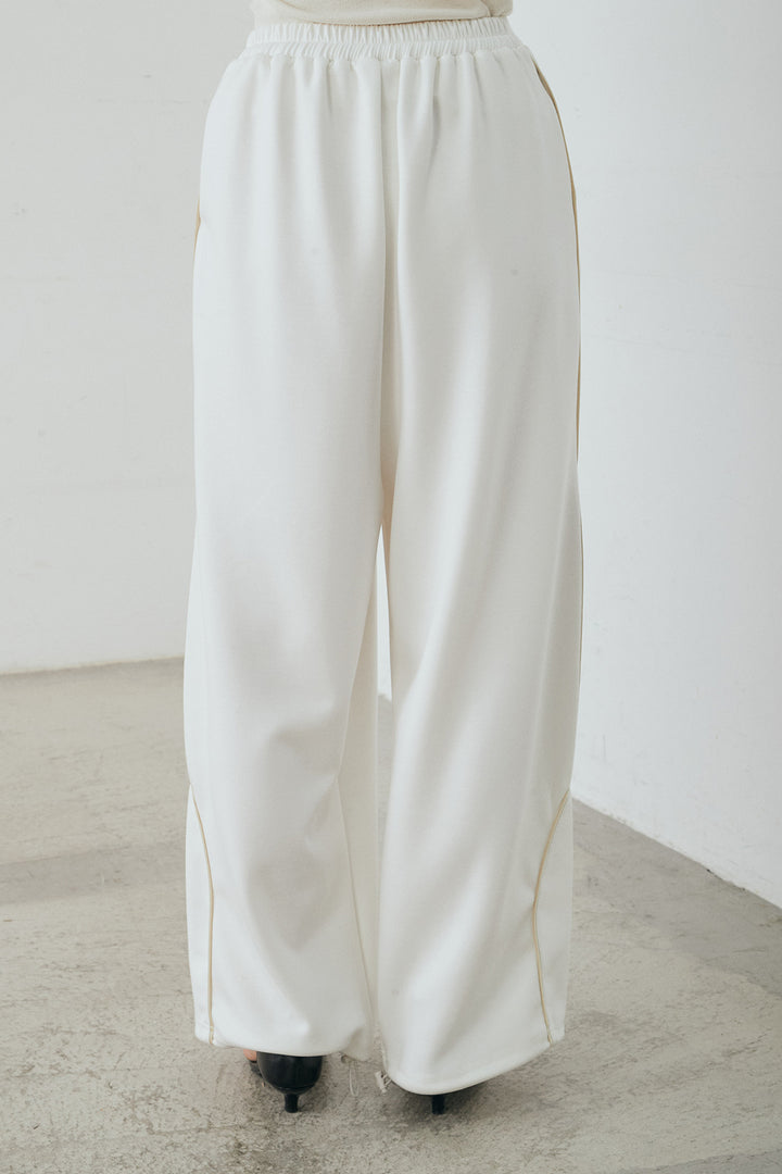 [SET]カールヤーンシャツ+ライトダンボールウェーブラインドレープパンツ(2set)