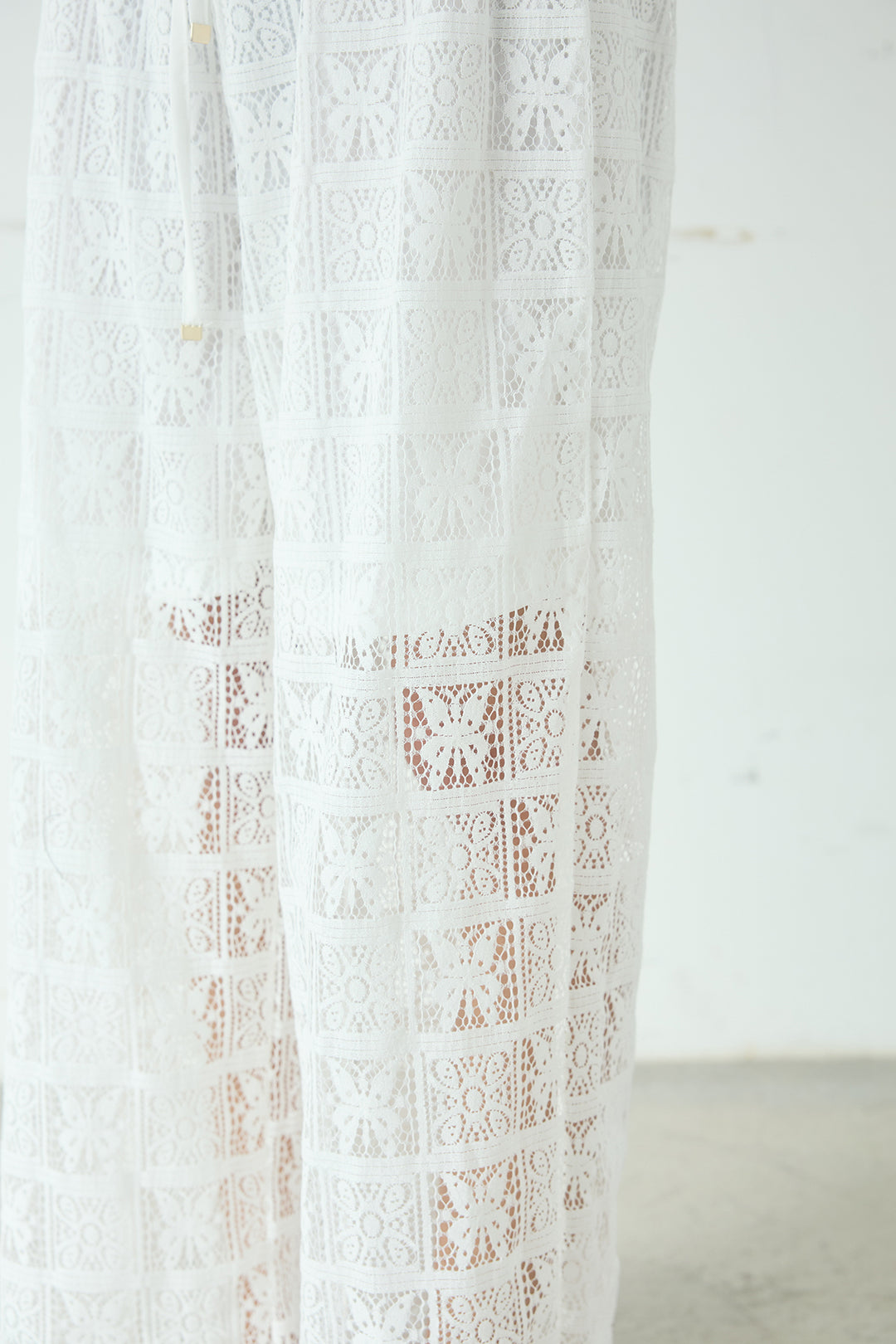 パッチワークレースイージーパンツ