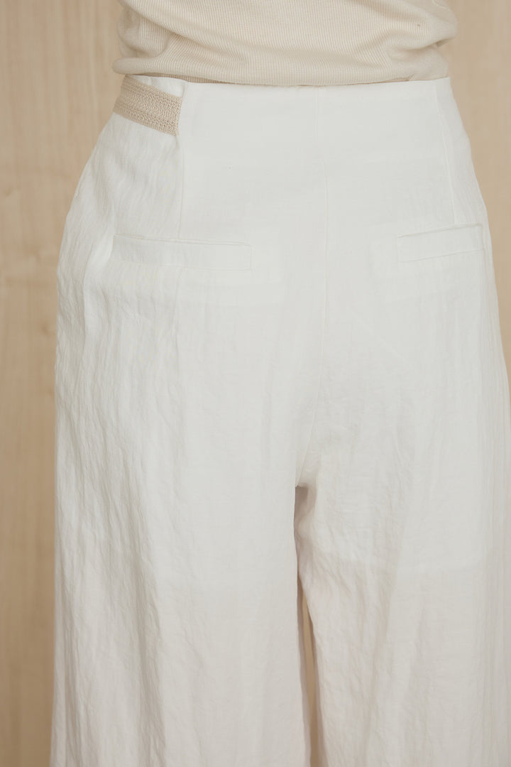 [SET]グラフィックサムデイワイドクロップドT+異素材ベルト付きラップ風ニュアンスワイドパンツ(2set)