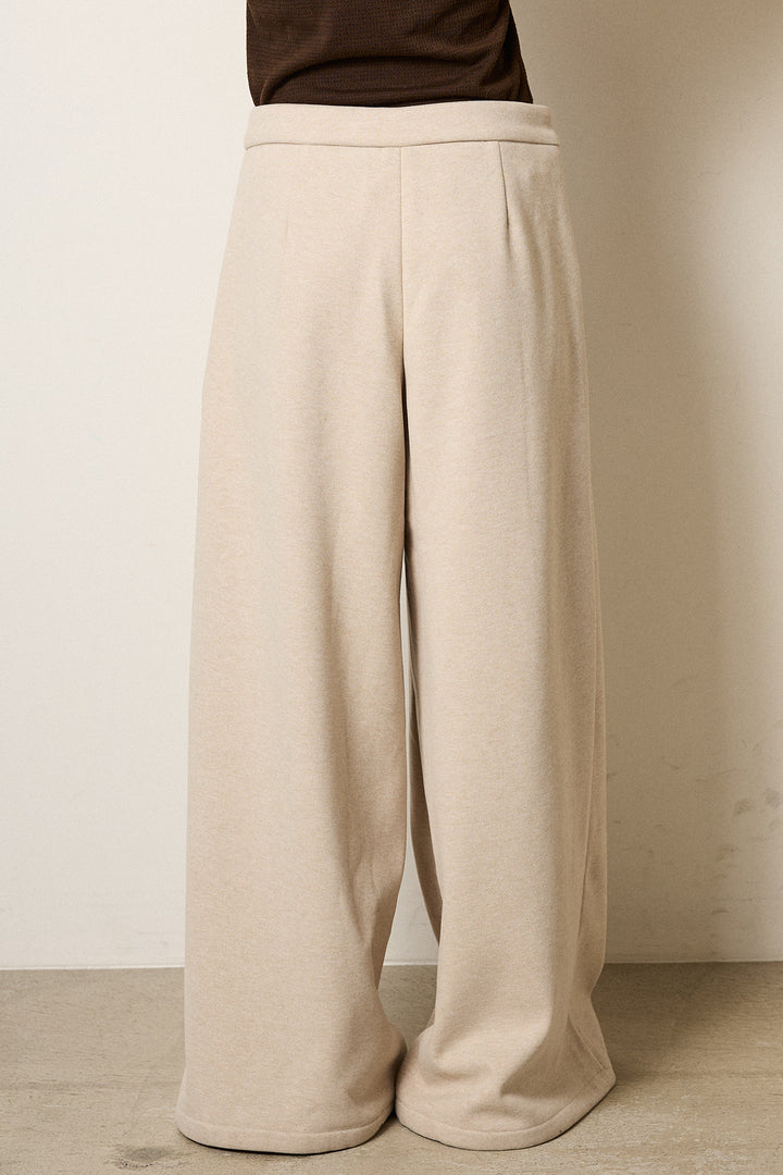 [SET]襟付きシャギーニットカーディガン+サイドベルトパンツ(2set)