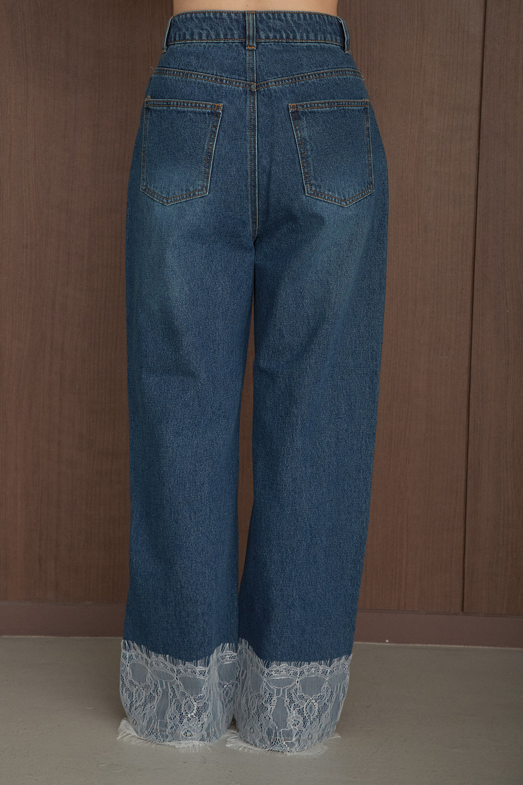 [SET]コットンレースキャミソール+デニムレースパンツ(2set)