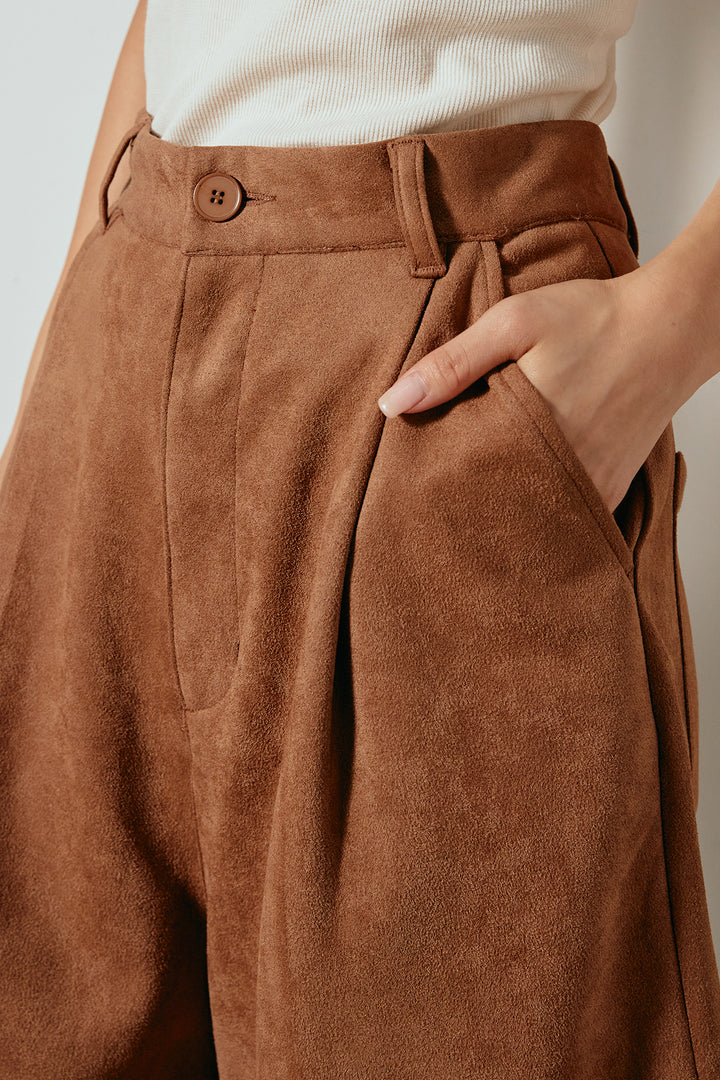 フェイクスウェードハーフパンツ