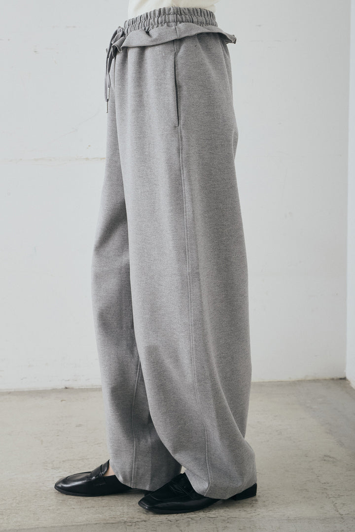 [SET]モコレースVネックカーディガン+カットダンボールウエストフリルカーブパンツ(2set)