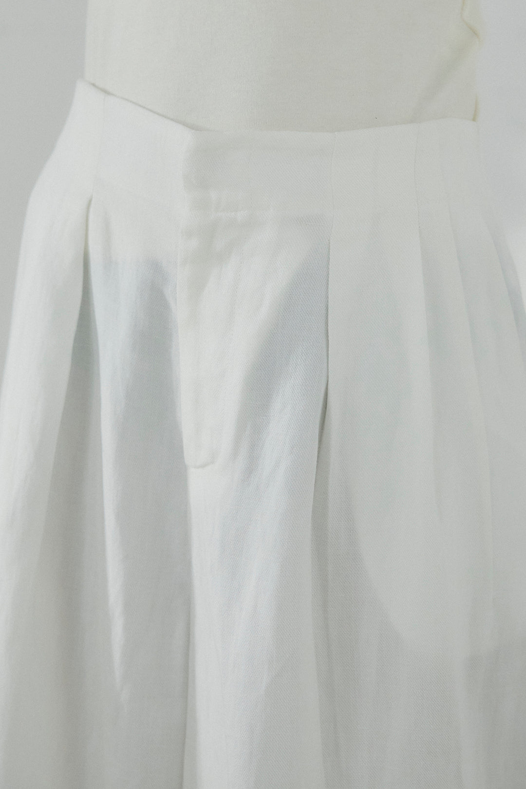 [SET]レースハーフジップアップフーディー+リネン混タックストレートワイドパンツ(2set)