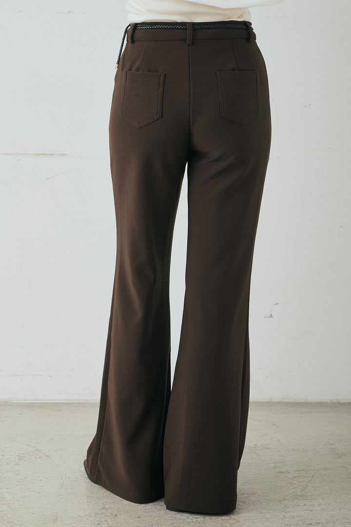 [SET]ナイロンボリュームWジップパーカーブルゾン+サテンレースアシメキャミ+細編みベルト付きパンツ+サテンレースアシメキャミ(3set)