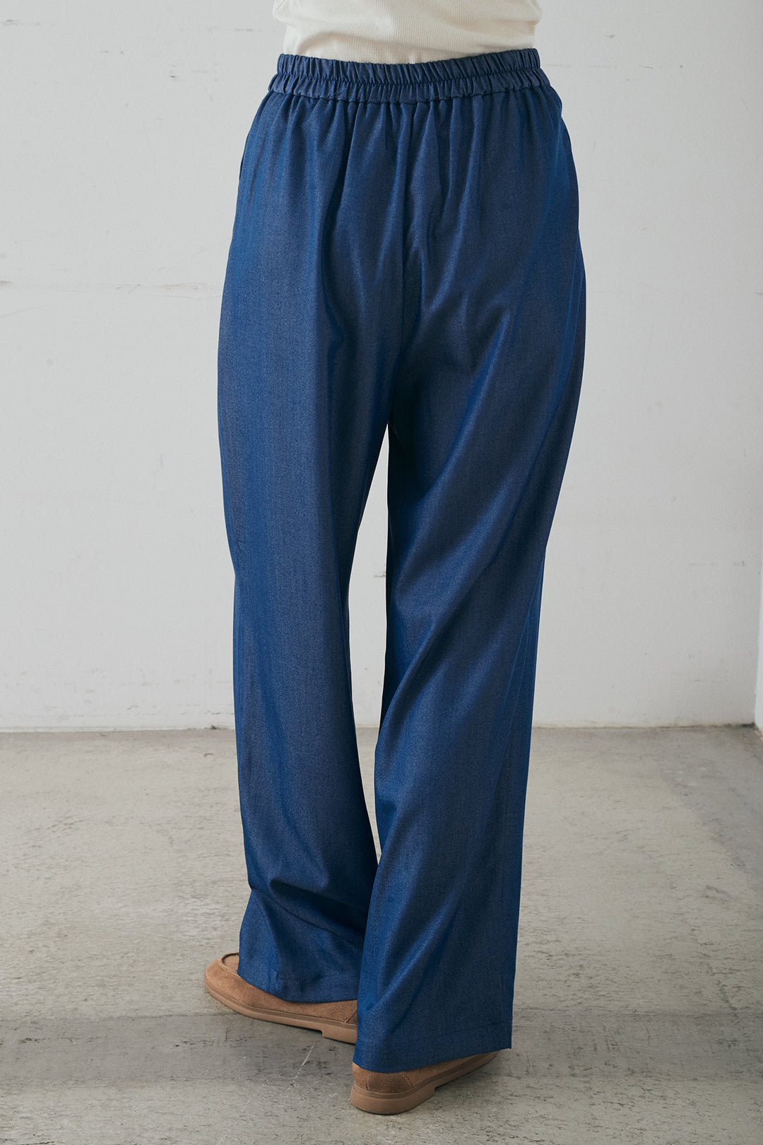 デニムライクツイルタックパンツ