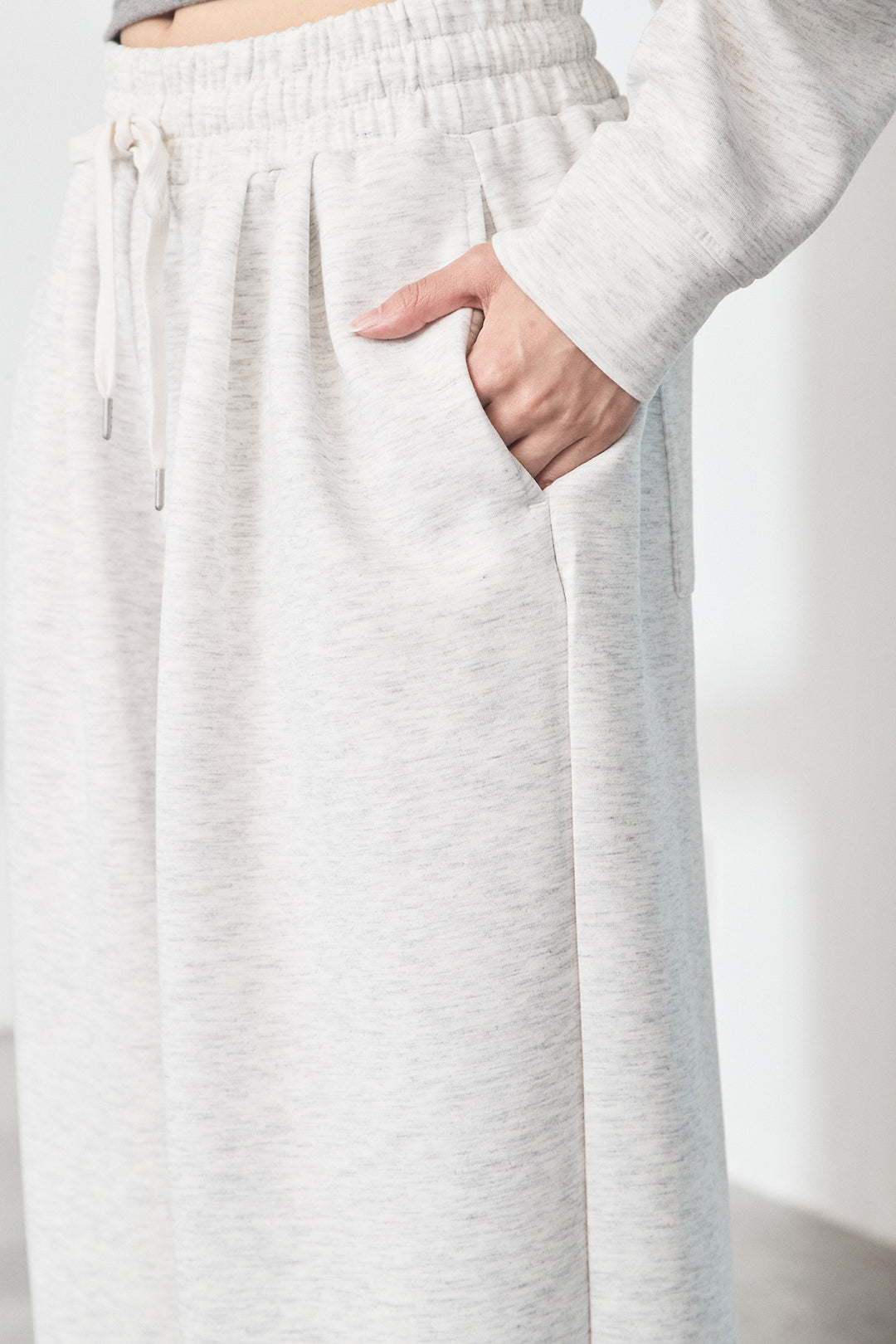 [SET]スウェットドルマンジップフードパーカー+スウェットコクーンイージーパンツ(2set)