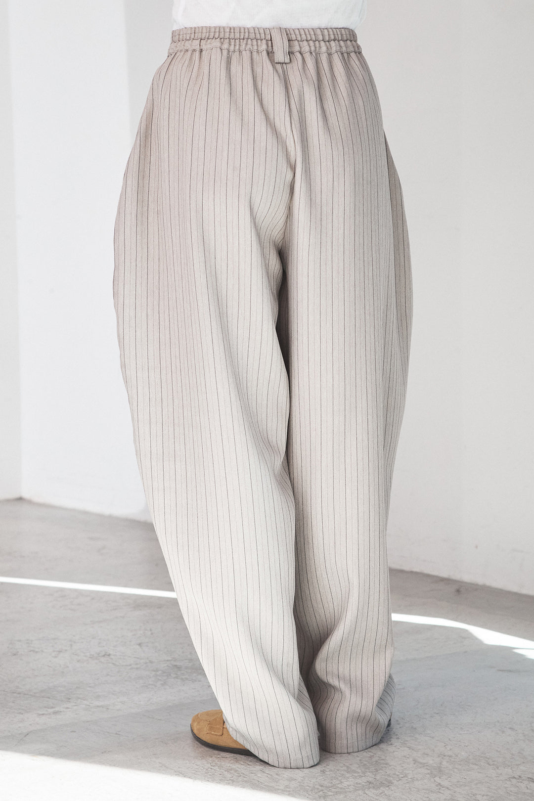 【即納】ヘリンボーンストライプツータックパンツ