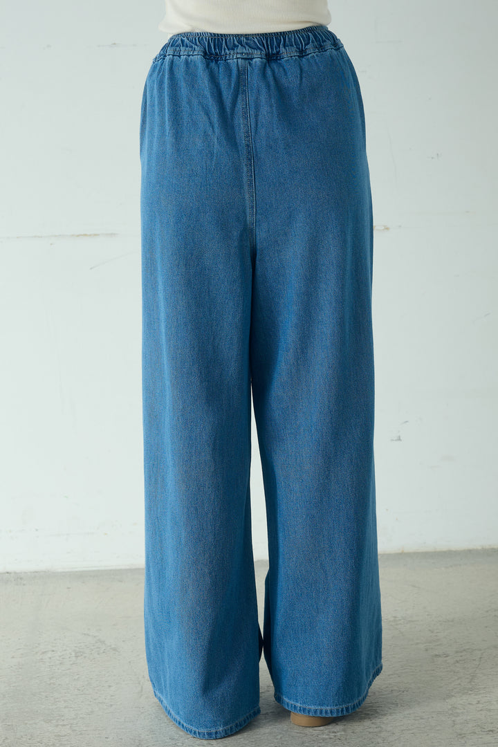 [SET]ライトオンスデニムシャツ+ライトオンスデニムルーズパンツ(2set)