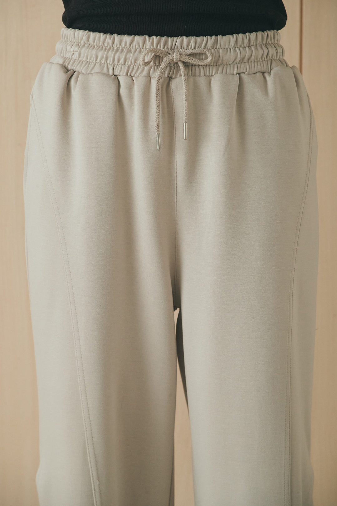 [SET]ボンディング生地ジップベスト+ボンディング生地コクーンパンツ(2set)