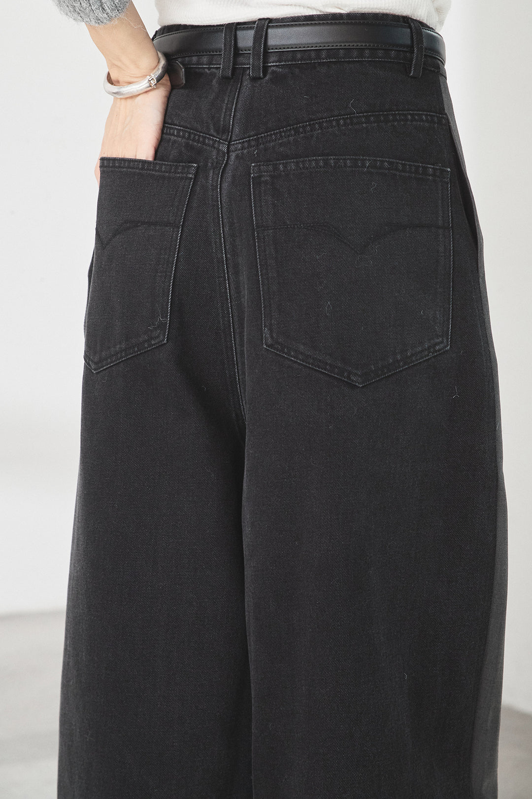 異素材ドッキングワイドパンツ