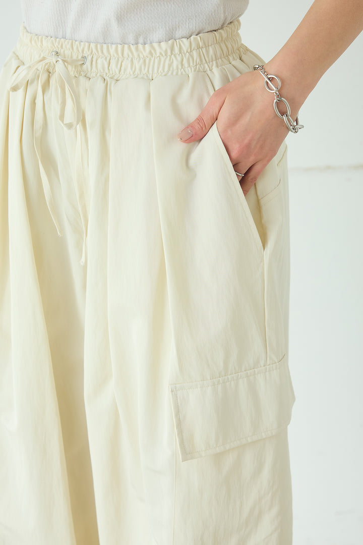 [SET]ストレッチレースクルーネックインナー+撥水フリルビスチェ+撥水ジョガーパンツ(3set)