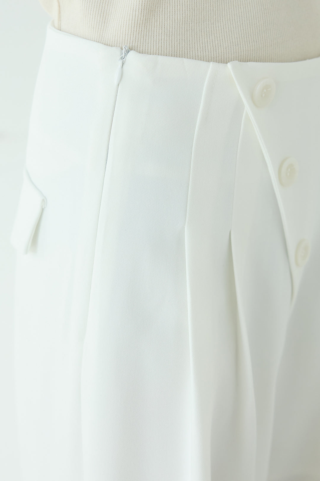 [SET]裏毛ロゴ刺繍ハーフZIPスウェット+斜めボタンタック入りスラックス(2set)