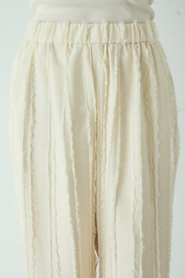 フリンジジャガードワイドパンツ