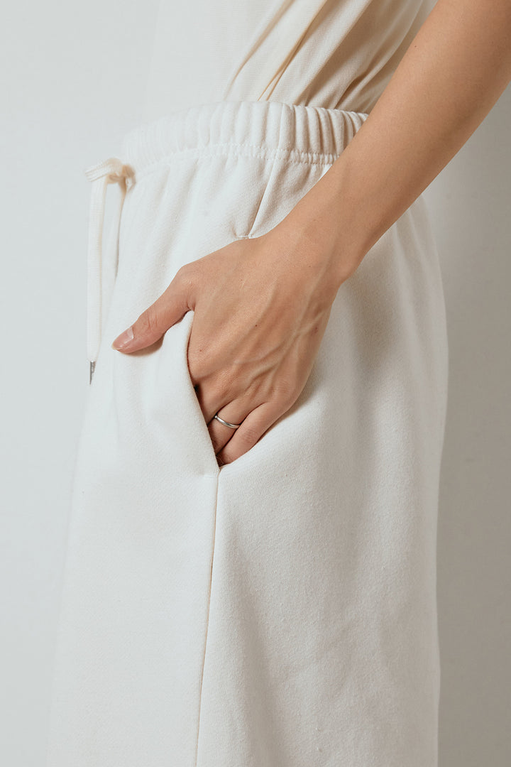 裏起毛スウェットワイドパンツ