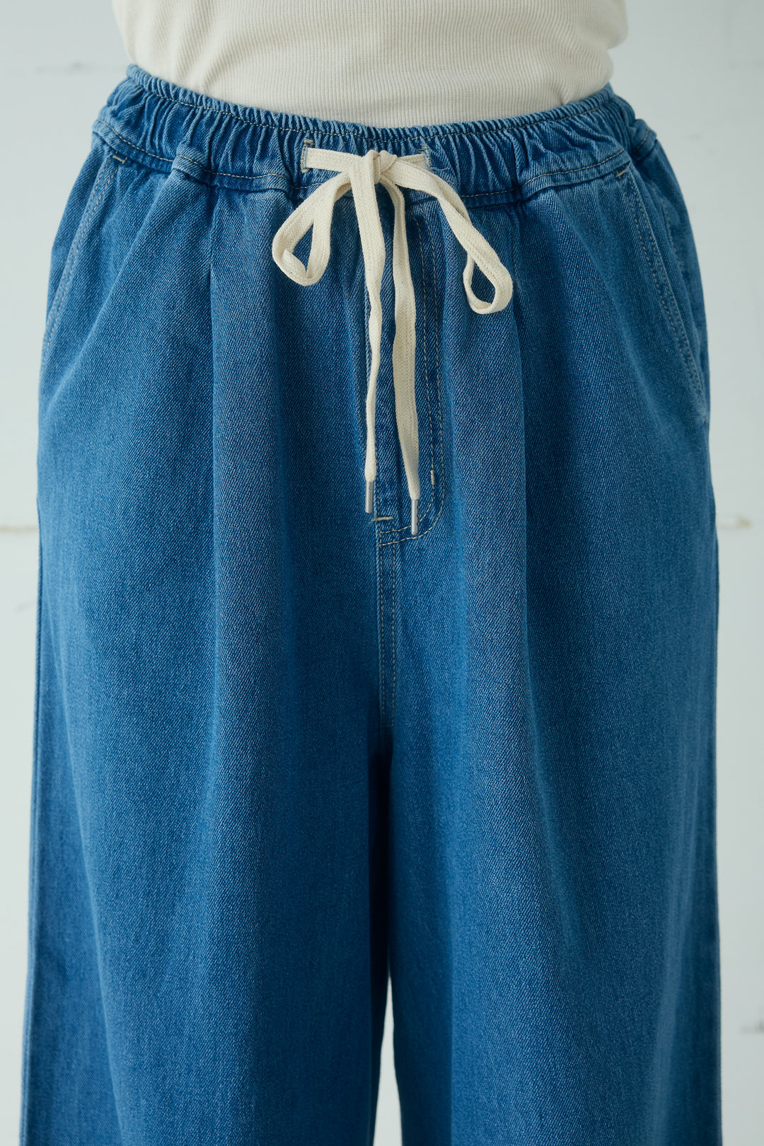 [SET]ライトオンスデニムシャツ+ライトオンスデニムルーズパンツ(2set)