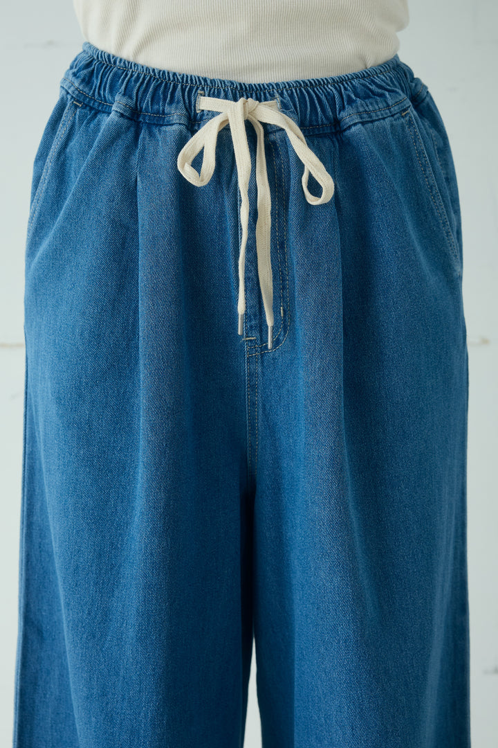 [SET]ライトオンスデニムシャツ+ライトオンスデニムルーズパンツ(2set)