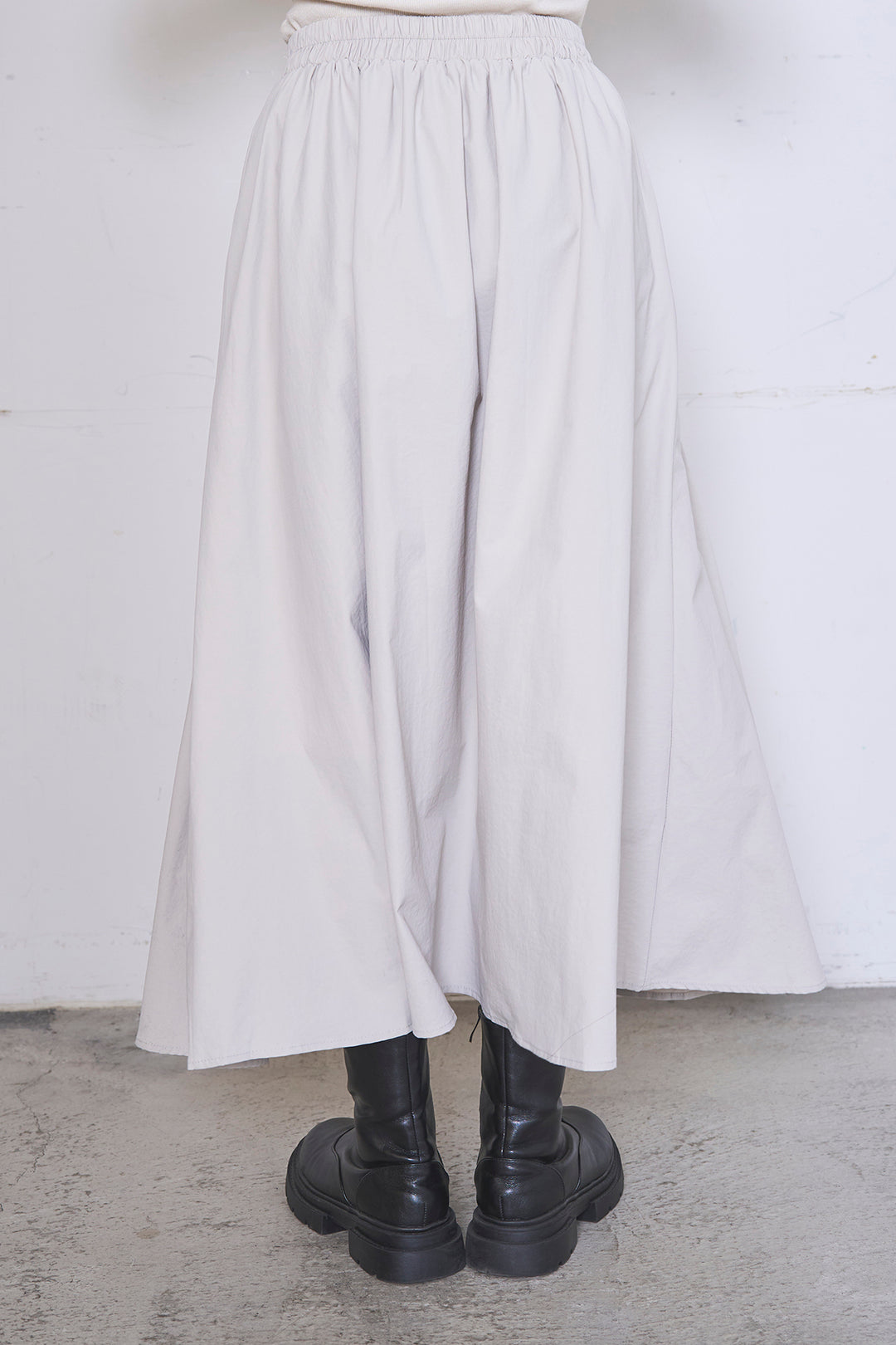 [SET]ネップメッシュポロ襟カーディガン+ラップレイヤードアシンメトリーデザインスカート(2set)