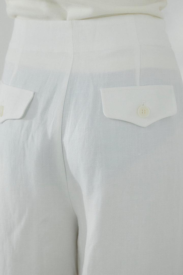 [SET]レースハーフジップアップフーディー+リネン混タックストレートワイドパンツ(2set)