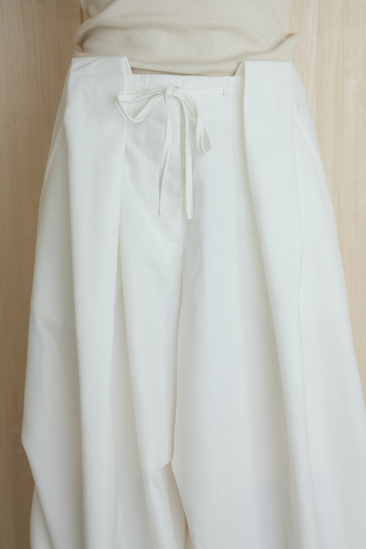 [SET]異素材切替シアーメッシュカーディガン+ベルトループワイドパンツ(2set)