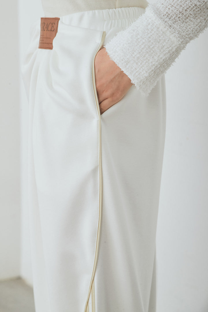 [SET]カールヤーンシャツ+ライトダンボールウェーブラインドレープパンツ(2set)