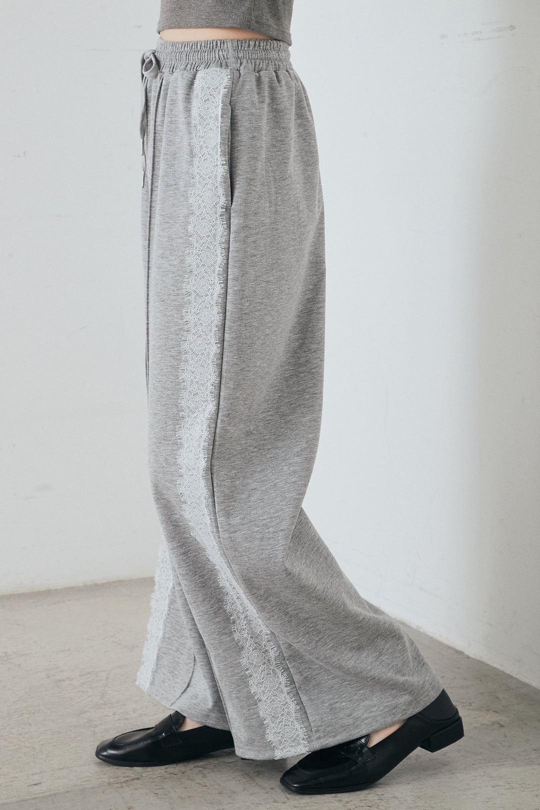 Wフェイスカットソーサイドレースラインパンツ