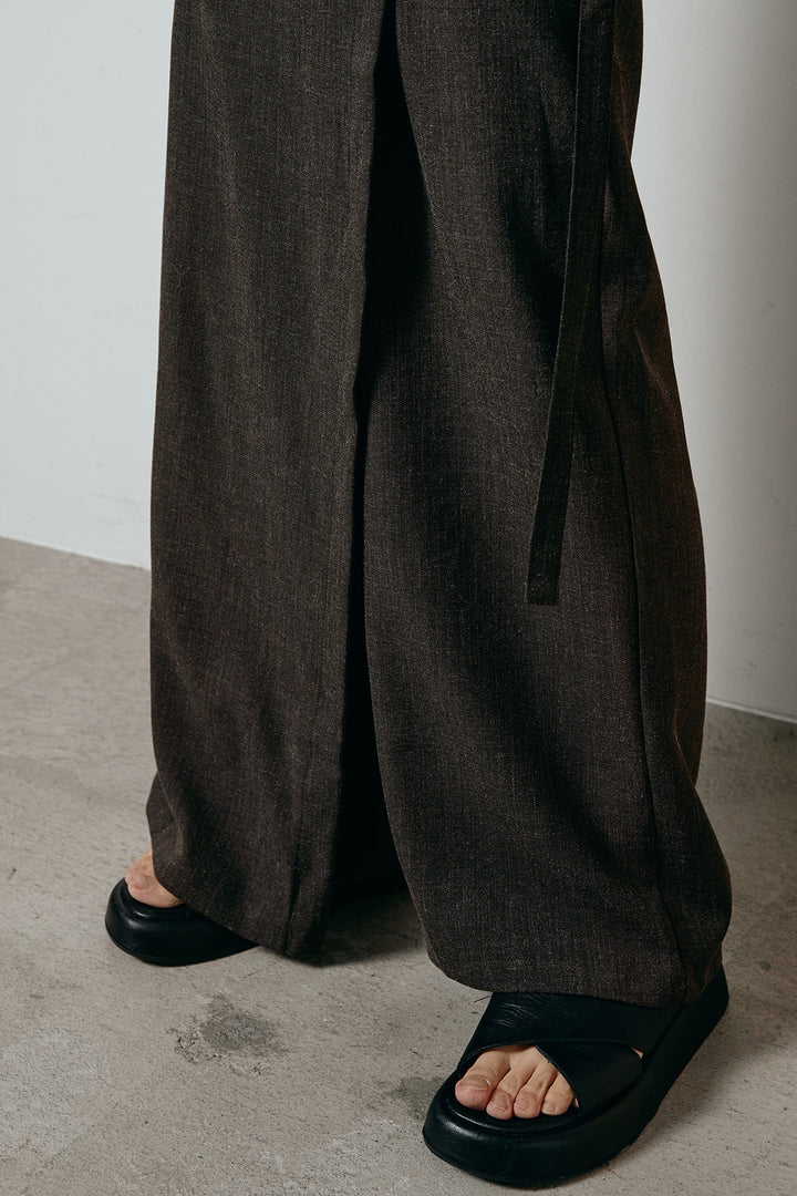 ラップ巻きワイドスラックス