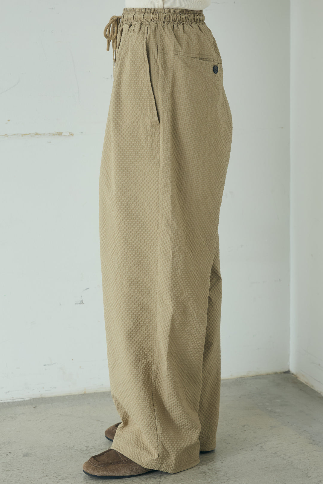 シアサッカーイージーパンツ