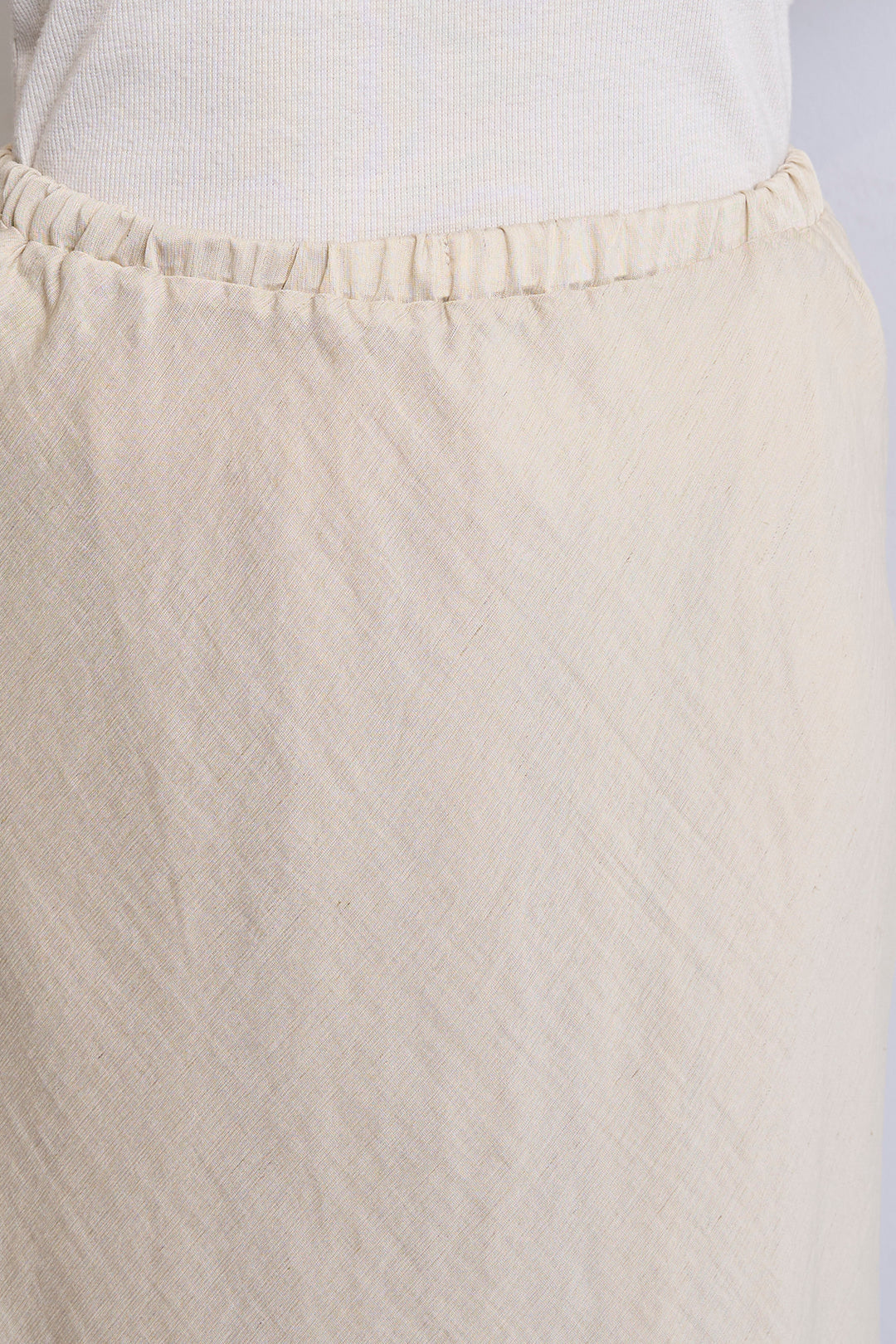 [SET]リネンブレンドシアーサファリシャツ+リネンブレンドロングナロースカート(2set)