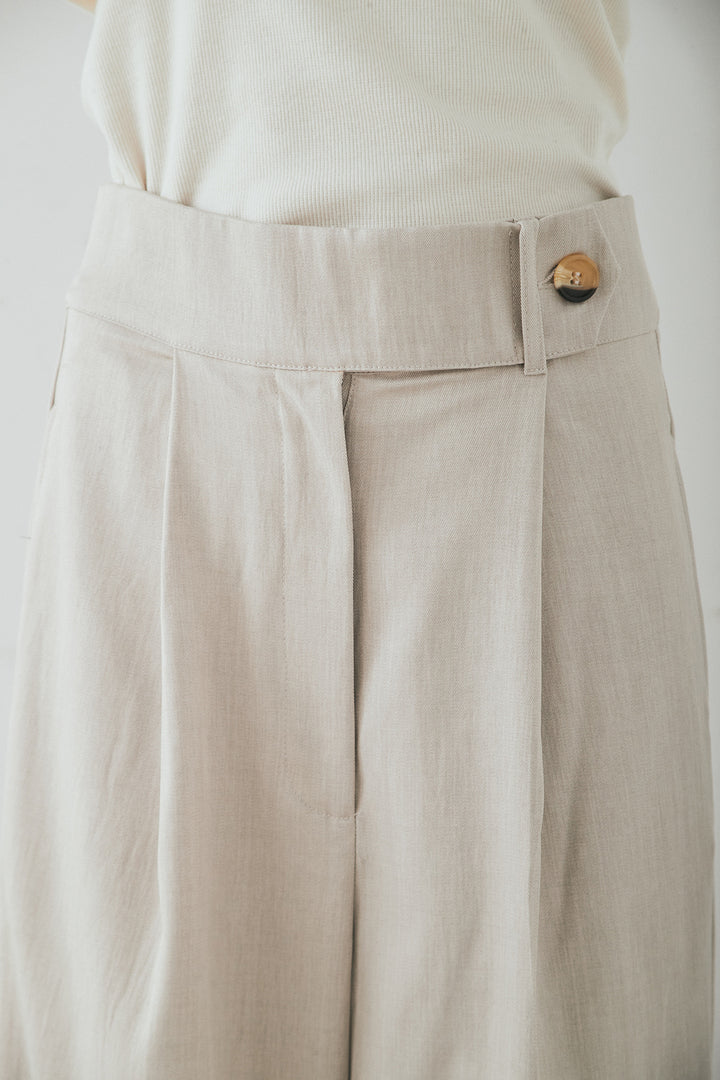 [SET]クロシェレースカーディガン+センタープレスセミワイドパンツ(2set)