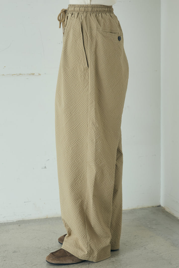 [SET]メッシュ編みビスチェセットVネックプルオーバー+カラーデニムタックカーブパンツ(2set)