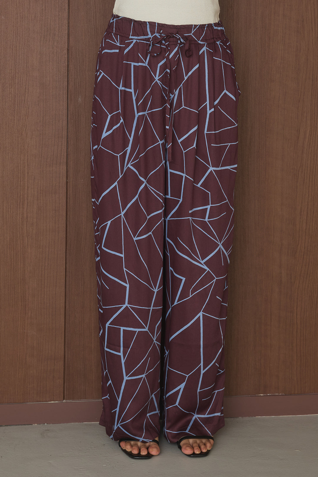 【即納】プリントタックイージーパンツ