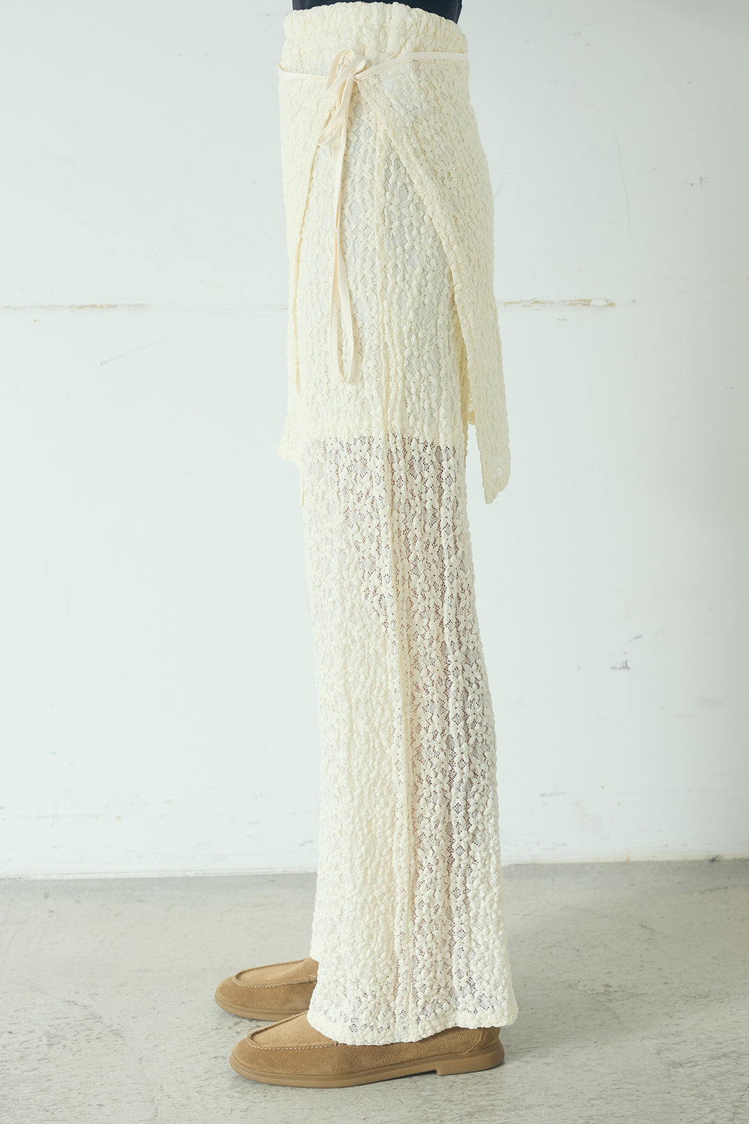 ストレッチレースパンツ＆ラップスカートセット