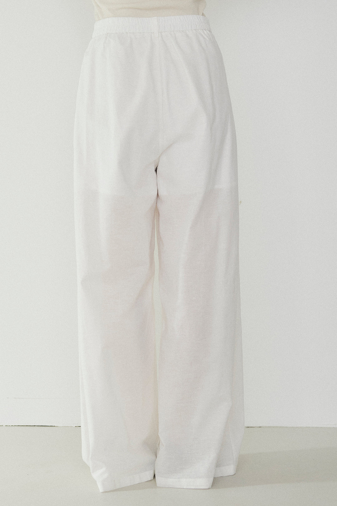 麻混サイドニュアンス柄パンツ